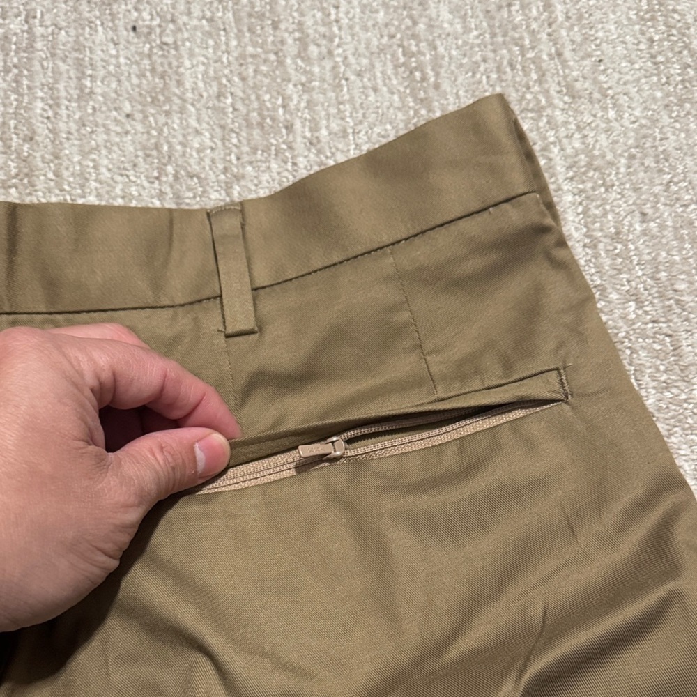 Baubax Mens 30x32 Slim Brown Bamboo Cotton Chino Pants Trousers Casual - Picture 9 of 10